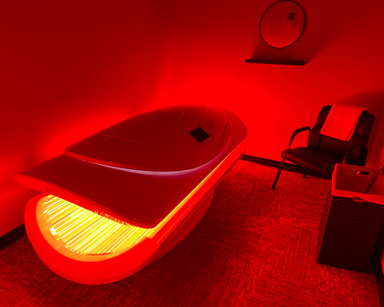 Red Light suite with closed red light bed